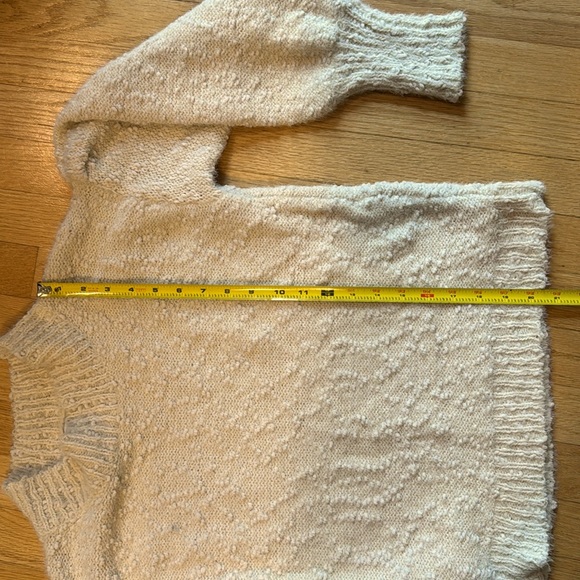 New Lush Tula Balloon Sleeve Cream Sweater (Small) - Picture 4 of 8